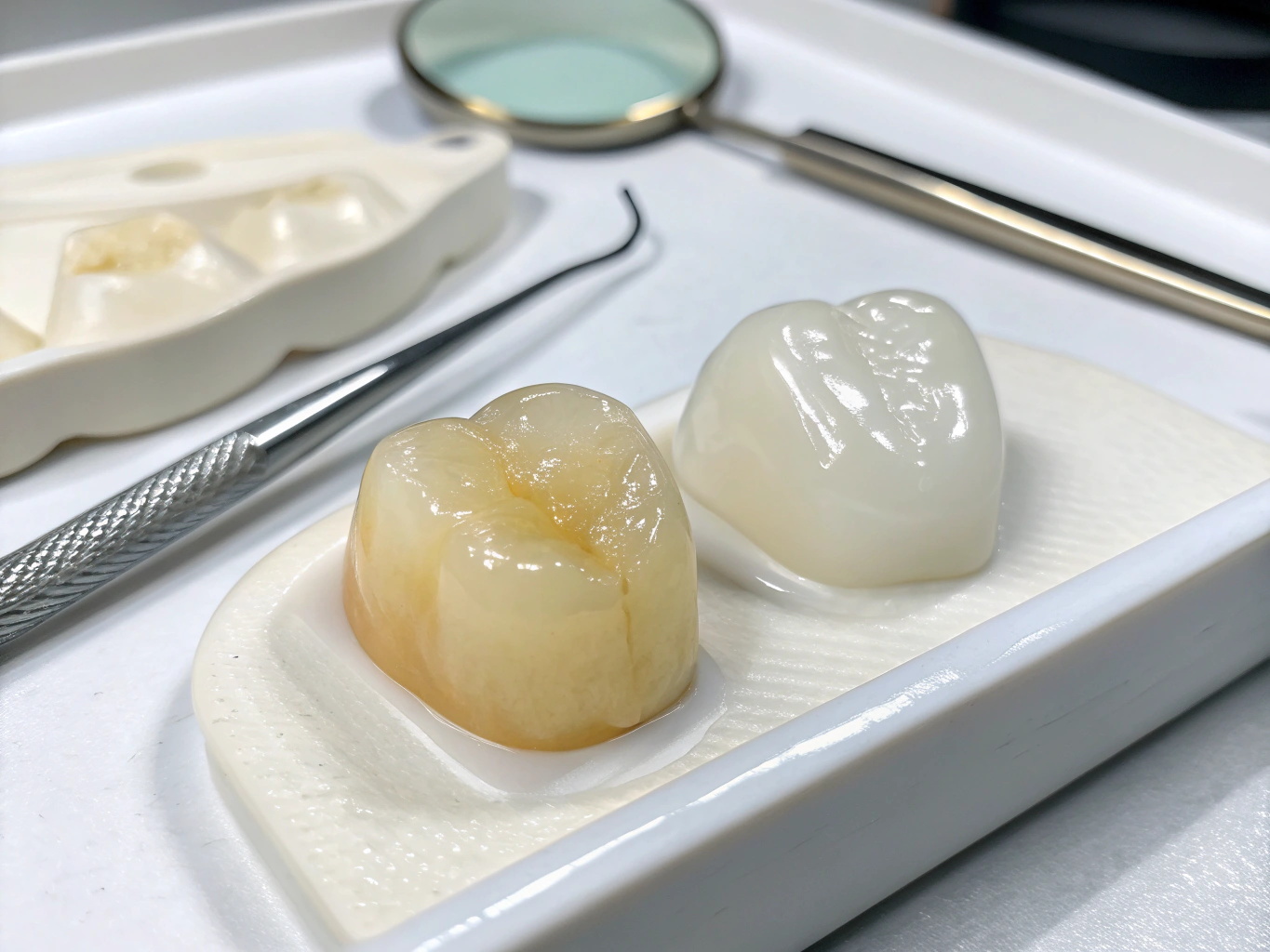 Macro photography of a custom oral appliance device